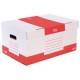 Container boîtes archives blanc imprimé rouge 525 x 355 x 270