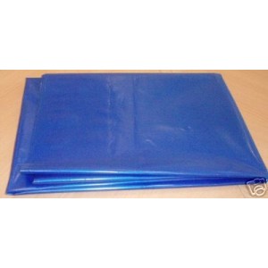 Housse matelas  2 pl x 25  PEBD  bleue  1600 + 220 x 2300  ép. 12/100