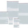 Sachet  PE  Plastibag  transparent  avec bandes blanches  150 mm x 180 mm