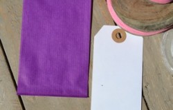 Pochettes cadeaux kraft violet prune 7x12 cm XS mif