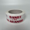 Adhésif PP imprimé 50mm x 100ml  "Bande de garantie"  rouge/blanc