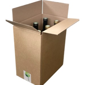 Carton 6 bouteilles  75 cl debout  231 x 154 x 300