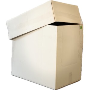 Caisse 1/4 de Box  ext. 590 x 390 x 540  BC40  Blanc + coiffe