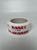 Adhésif PP imprimé 50mm x 100ml  "Bande de garantie"  rouge/blanc
