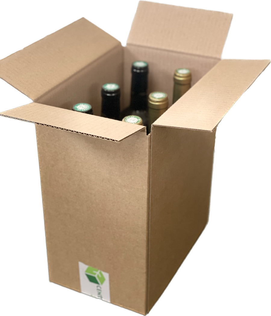 Carton 6 bouteilles  75 cl debout  231 x 154 x 300