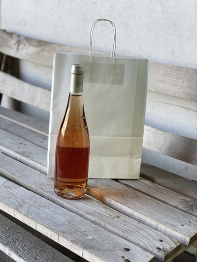 Sac pap.24x12x32 Naturel (Kraft Blanc) poignée ficelle