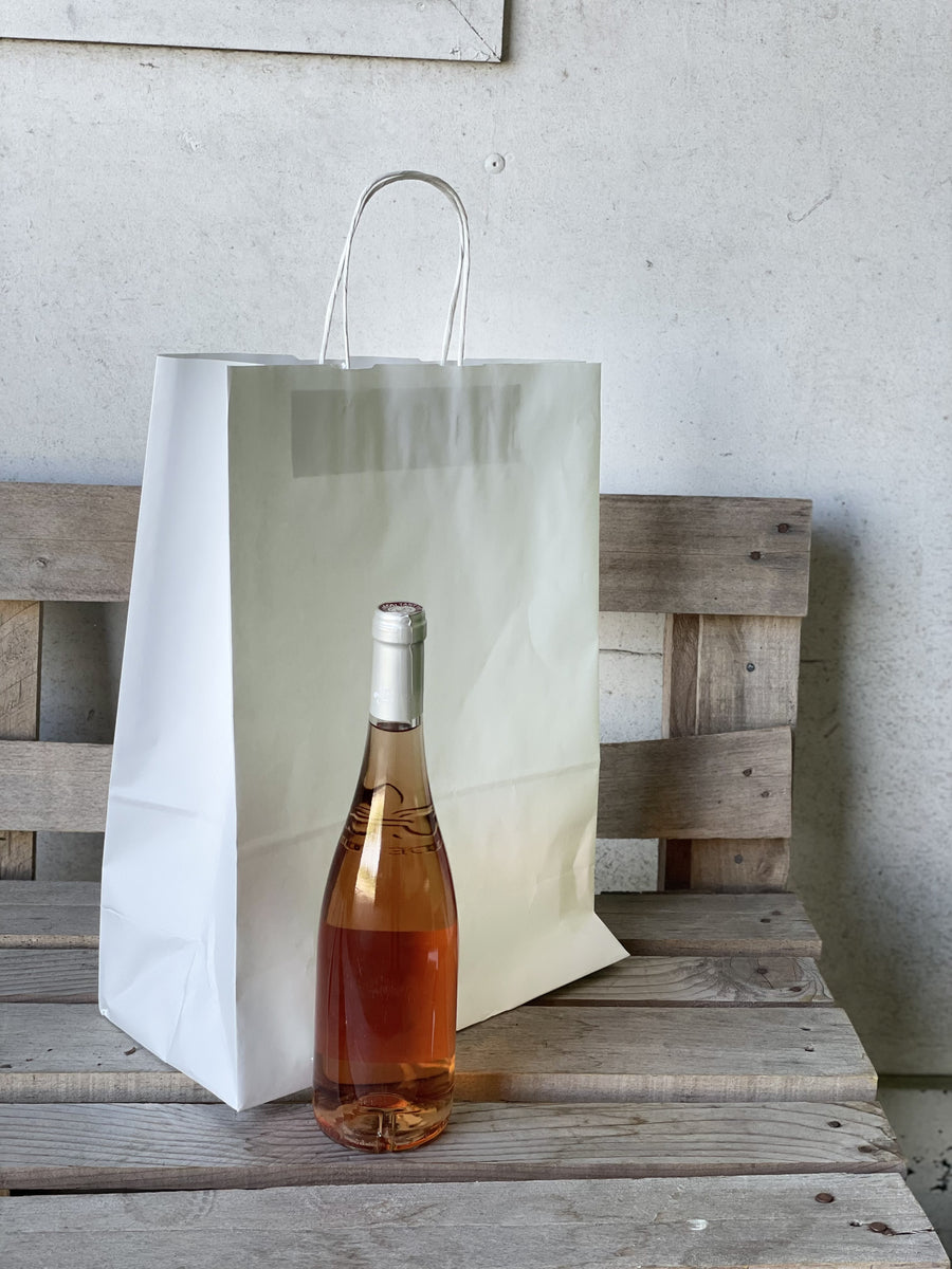 Sac pap.32/15/42 NATUREL (KRAFT BLANC) POIGNÉE FICELLE