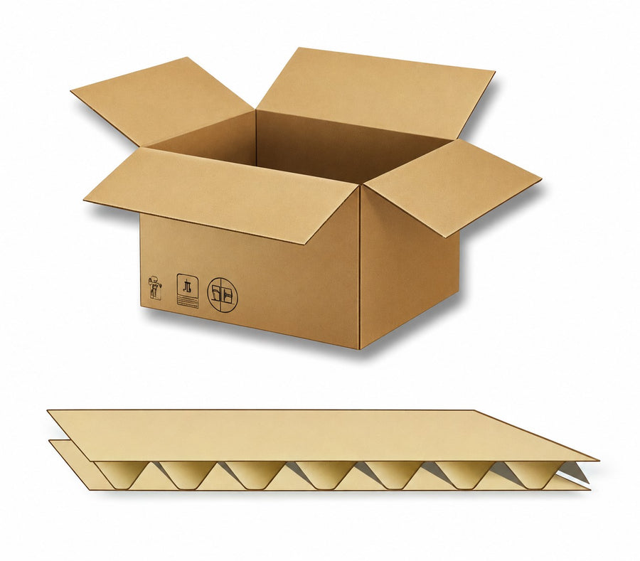 Carton simple cannelure  250x180x150 mm